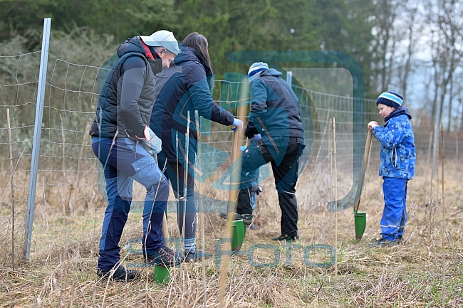 Eishockey, Herren, DEL, Saison 2023-2024, ERC Ingolstadt - Baumpflanzaktion, 02.03.2024