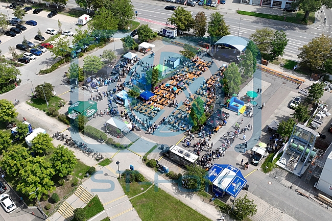 Eishockey, Herren, DEL, Saison 2023-2024, ERC Ingolstadt - Saisoneröffnungsfeier - Drohnenfotos, 13.08.2023