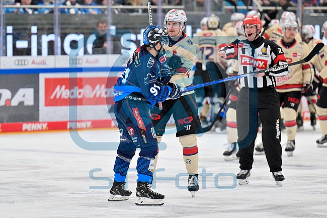 Eishockey, Herren, DEL, Saison 2024-2025, Playoffs Viertelfinale, Spiel 3, ERC Ingolstadt - Nürnberg Ice Tigers, 21.03.2025
