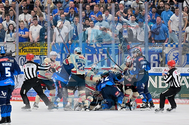 Eishockey, Herren, DEL, Saison 2024-2025, Playoffs Viertelfinale, Spiel 1, ERC Ingolstadt - Nürnberg Ice Tigers, 16.03.2025