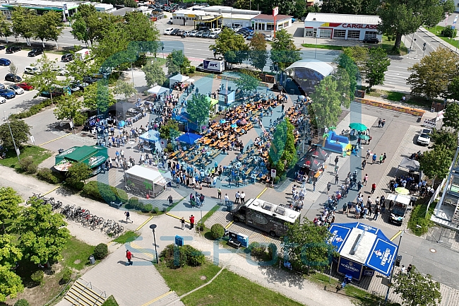 Eishockey, Herren, DEL, Saison 2023-2024, ERC Ingolstadt - Saisoneröffnungsfeier - Drohnenfotos, 13.08.2023