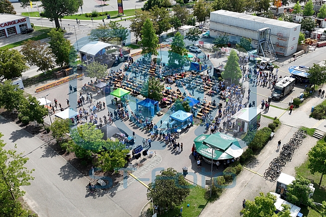 Eishockey, Herren, DEL, Saison 2023-2024, ERC Ingolstadt - Saisoneröffnungsfeier - Drohnenfotos, 13.08.2023