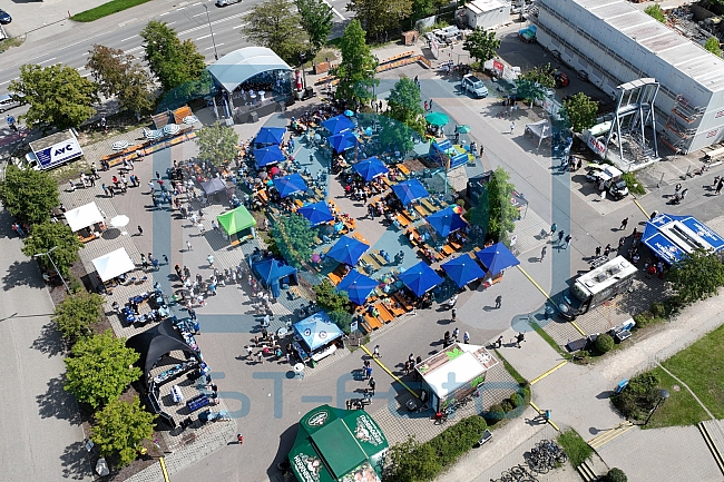 Eishockey, Herren, DEL, Saison 2023-2024, ERC Ingolstadt - Saisoneröffnungsfeier - Drohnenfotos, 13.08.2023