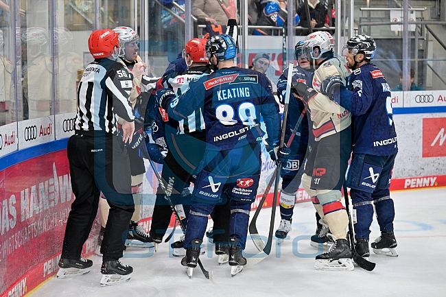 Eishockey, Herren, DEL, Saison 2024-2025, Playoffs Viertelfinale, Spiel 5, ERC Ingolstadt - Nürnberg Ice Tigers, 26.03.2025