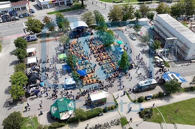 Eishockey, Herren, DEL, Saison 2023-2024, ERC Ingolstadt - Saisoneröffnungsfeier - Drohnenfotos, 13.08.2023