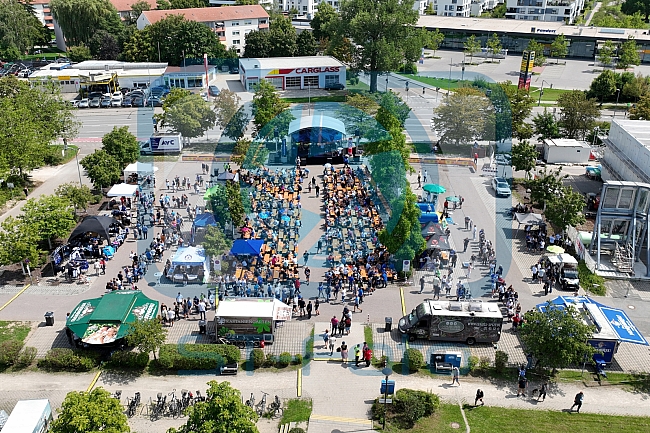 Eishockey, Herren, DEL, Saison 2023-2024, ERC Ingolstadt - Saisoneröffnungsfeier - Drohnenfotos, 13.08.2023