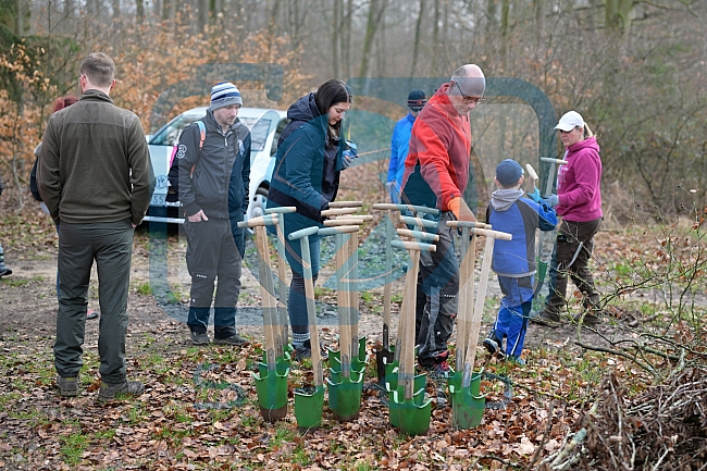 Eishockey, Herren, DEL, Saison 2023-2024, ERC Ingolstadt - Baumpflanzaktion, 02.03.2024