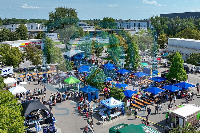 Eishockey, Herren, DEL, Saison 2023-2024, ERC Ingolstadt - Saisoneröffnungsfeier - Drohnenfotos, 13.08.2023