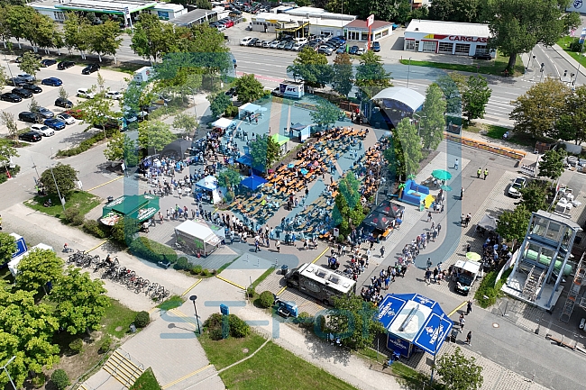 Eishockey, Herren, DEL, Saison 2023-2024, ERC Ingolstadt - Saisoneröffnungsfeier - Drohnenfotos, 13.08.2023