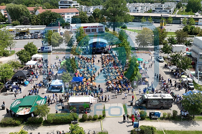 Eishockey, Herren, DEL, Saison 2023-2024, ERC Ingolstadt - Saisoneröffnungsfeier - Drohnenfotos, 13.08.2023