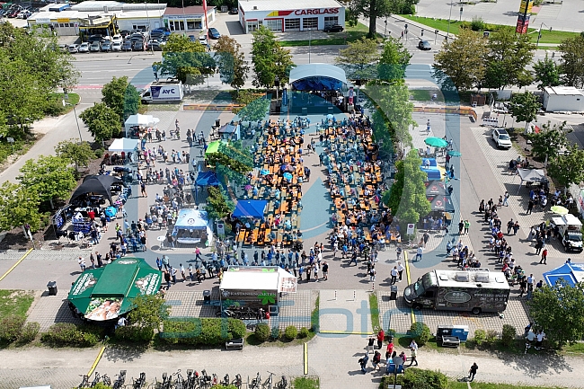 Eishockey, Herren, DEL, Saison 2023-2024, ERC Ingolstadt - Saisoneröffnungsfeier - Drohnenfotos, 13.08.2023