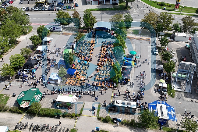 Eishockey, Herren, DEL, Saison 2023-2024, ERC Ingolstadt - Saisoneröffnungsfeier - Drohnenfotos, 13.08.2023