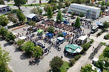 Eishockey, Herren, DEL, Saison 2023-2024, ERC Ingolstadt - Saisoneröffnungsfeier - Drohnenfotos, 13.08.2023