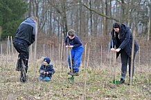 Eishockey, Herren, DEL, Saison 2023-2024, ERC Ingolstadt - Baumpflanzaktion, 02.03.2024