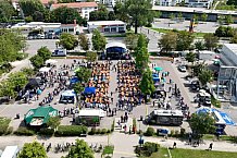 Eishockey, Herren, DEL, Saison 2023-2024, ERC Ingolstadt - Saisoneröffnungsfeier - Drohnenfotos, 13.08.2023