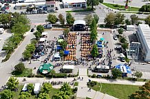 Eishockey, Herren, DEL, Saison 2023-2024, ERC Ingolstadt - Saisoneröffnungsfeier - Drohnenfotos, 13.08.2023