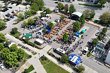 Eishockey, Herren, DEL, Saison 2023-2024, ERC Ingolstadt - Saisoneröffnungsfeier - Drohnenfotos, 13.08.2023