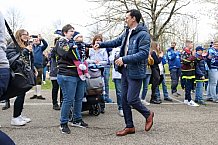 Eishockey, Herren, DEL, Saison 2022-2023, Playoff-Finale - Spiel 1, ERC Ingolstadt - Abfahrt vor Finalspiel 1, 14.04.2023