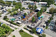 Eishockey, Herren, DEL, Saison 2023-2024, ERC Ingolstadt - Saisoneröffnungsfeier - Drohnenfotos, 13.08.2023