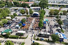 Eishockey, Herren, DEL, Saison 2023-2024, ERC Ingolstadt - Saisoneröffnungsfeier - Drohnenfotos, 13.08.2023