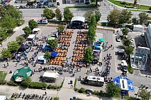 Eishockey, Herren, DEL, Saison 2023-2024, ERC Ingolstadt - Saisoneröffnungsfeier - Drohnenfotos, 13.08.2023