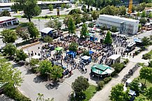 Eishockey, Herren, DEL, Saison 2023-2024, ERC Ingolstadt - Saisoneröffnungsfeier - Drohnenfotos, 13.08.2023